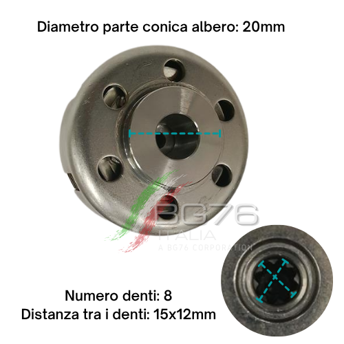 FRIZIONE MULTIDISCO ad. SEP125 BENASSI N.T. H=88mm Z=8 - immagine 3