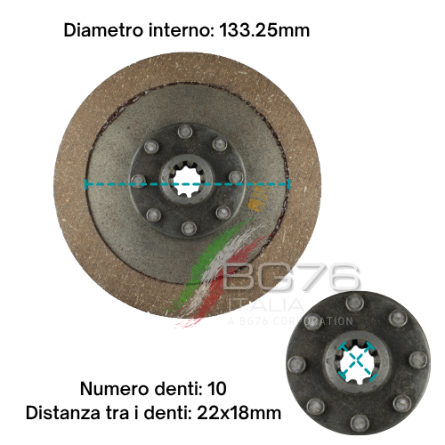 DISCO FRIZIONE D=179mm Z=10 (22X18) - immagine 2