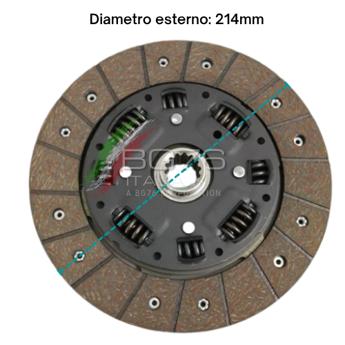 DISCO FRIZIONE CON PARASTRAPPI ad. FERRARI CROMO 40 D=214mm Z=14 (25X22)