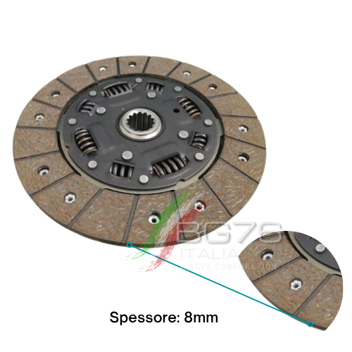 DISCO FRIZIONE CON PARASTRAPPI ad. FERRARI CROMO 40 D=214mm Z=14 (25X22) - immagine 3