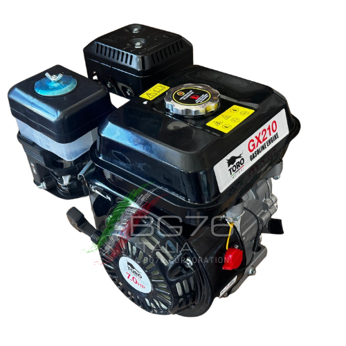 MOTORE TORO MOTORI A BENZINA 7 HP 210cc CON AVVIAMENTO MANUALE POSIZIONAMENTO LATERALE TIPO HONDA CILINDRICO 19mm - immagine 2