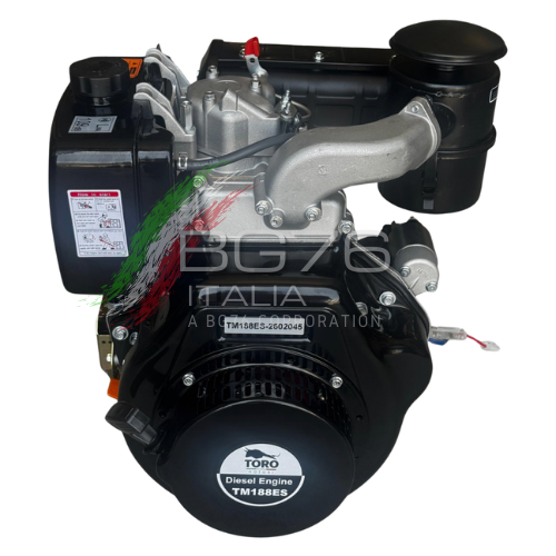 MOTORE TORO MOTORI DIESEL 12 HP CON AVVIAMENTO ELETTRICO TORO MOTORI TIPO YANMAR TM188ES CONICO 23mm