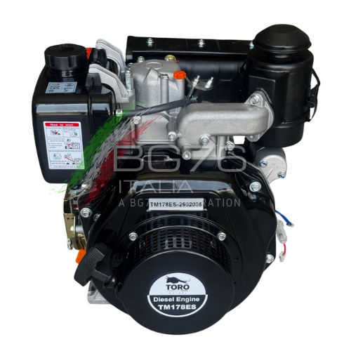 MOTORE TORO MOTORI DIESEL 7 HP CON AVVIAMENTO ELETTRICO TORO MOTORI TIPO YANMAR TM178ES CONICO 23mm