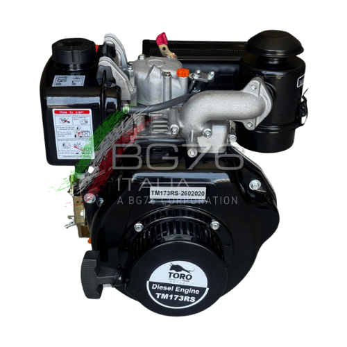 MOTORE TORO MOTORI DIESEL 5 HP CON AVVIAMENTO MANUALE TORO MOTORI TIPO YANMAR TM173RS CONICO 23mm