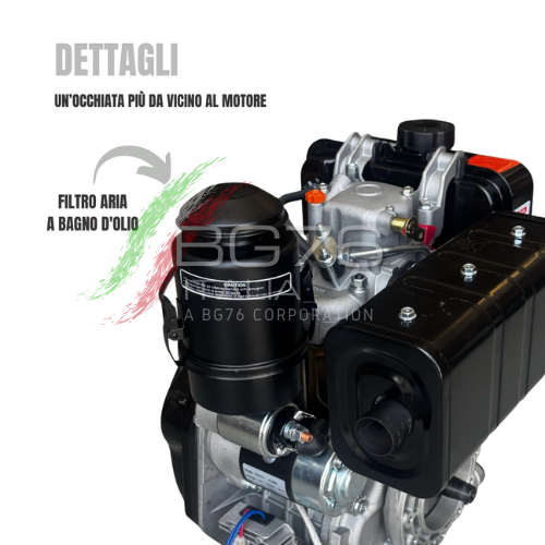 MOTORE TORO MOTORI DIESEL 7 HP CON AVVIAMENTO ELETTRICO TORO MOTORI TIPO YANMAR TM178ES CONICO 23mm - Image 4