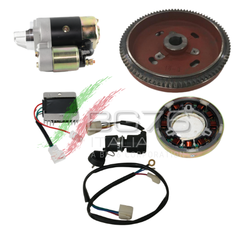 KIT AVVIAMENTO ELETTRICO COMPLETO DI VOLANO ad. YANMAR L48 LA170